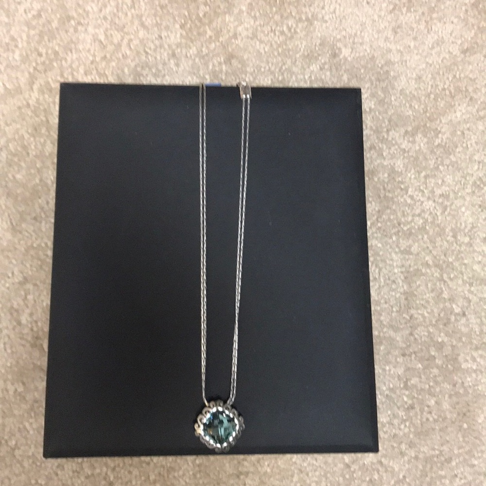Beautiful Brighton aquamarine crystal necklace